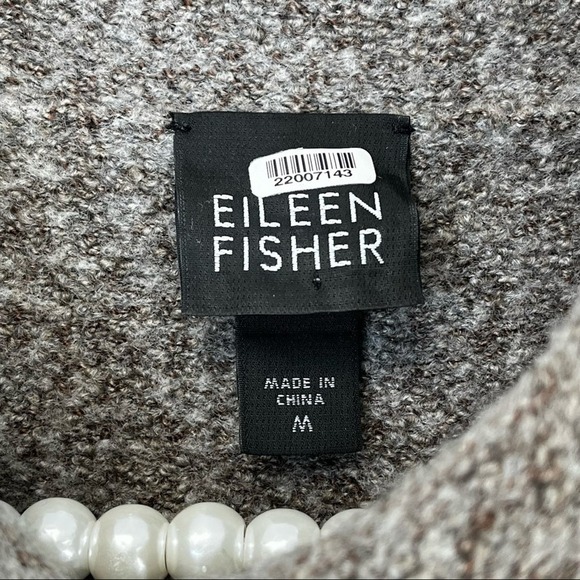 EILEEN FISHER BOUCLAY BUTTON FRONT CARDIGAN SZ M EUC - Picture 6 of 10